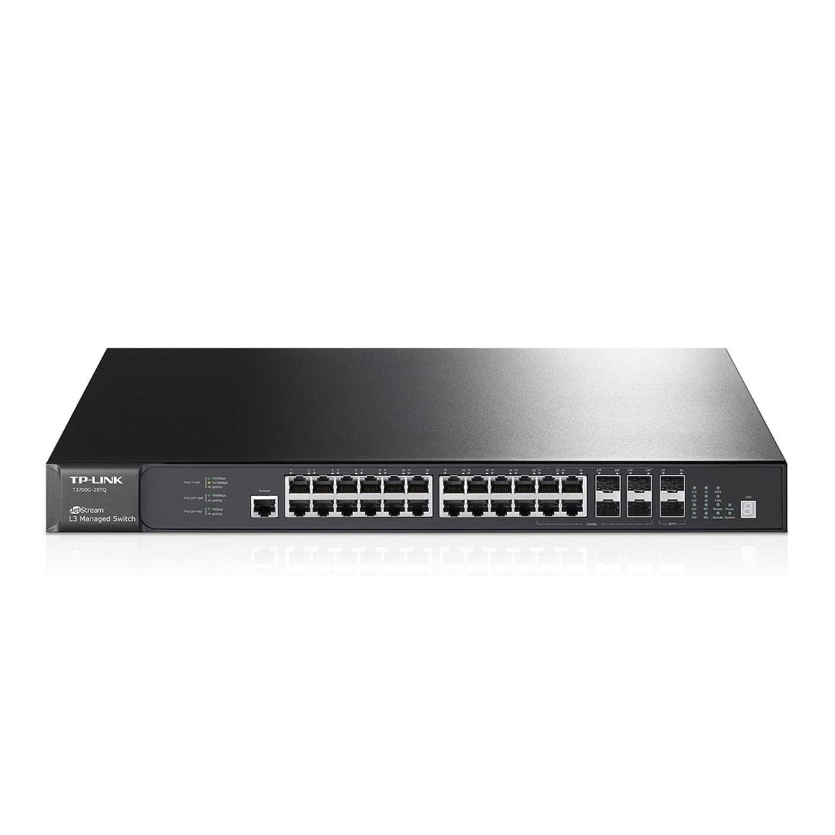 قیمت و خرید سوییچ شبکه مدیریتی 28 پورت تی پی لینک مدل T3700G-28TQ | نت ران